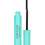 SWEED Pro Lash Lift Mascara in a sky blue bottle with black SWEED branding, and a black mascara wand.