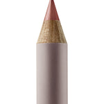 A sharpened Manasi 7 Eye and Lip Definer Ukiyo pencil showing the warm natural color. The pencil itself is dark pink.