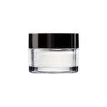Manasi 7 Silk Finish Powder Translucent Semi Matte Finish comes in a glass compact jar with a black screw on top.