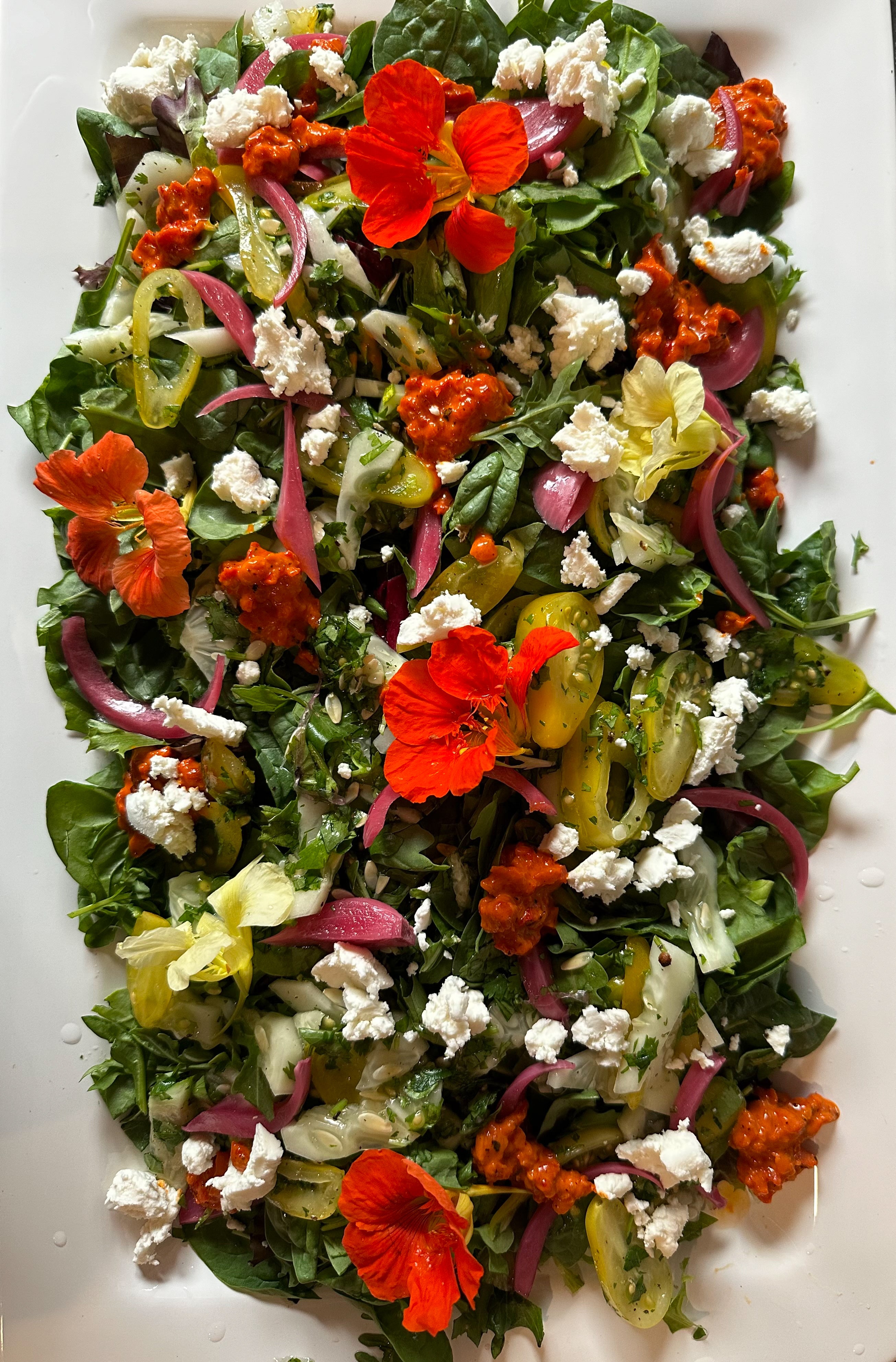 Nasturtium Ajvar Salad