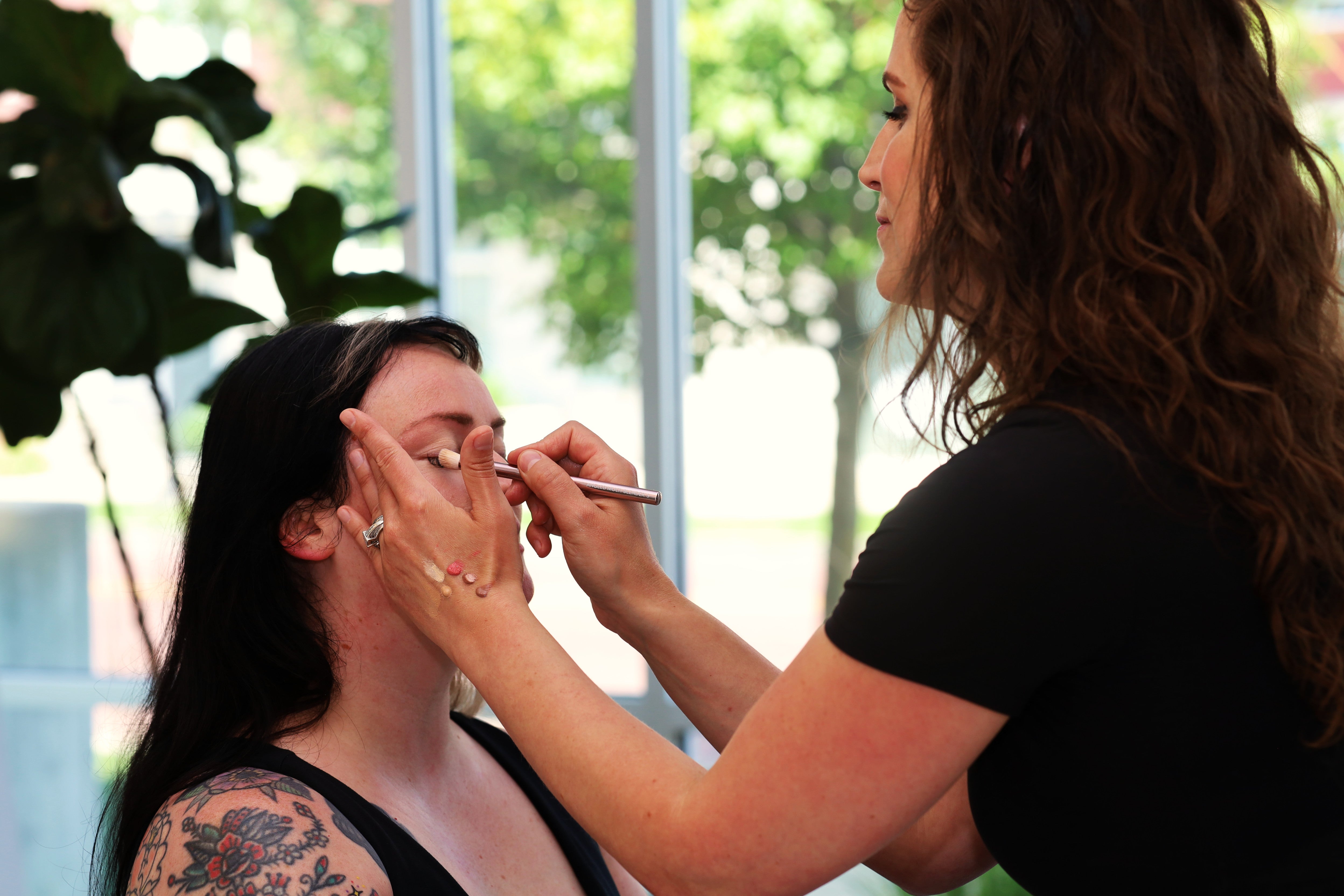 
  
  Rachel teaching and applying makeup
  
