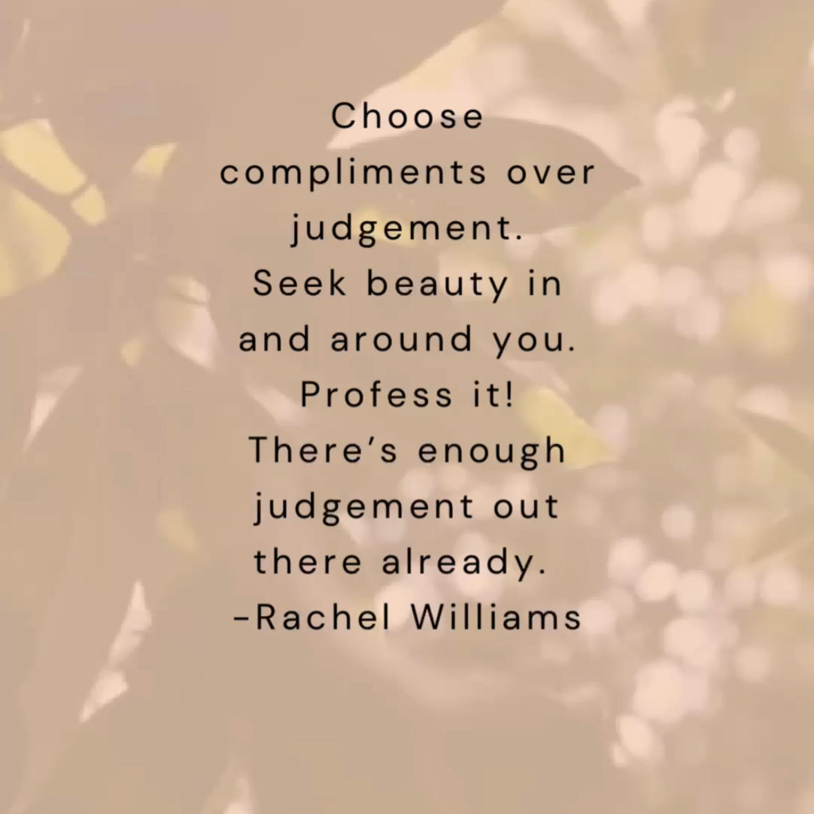
  
  Compliments over Judgement
  
