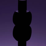 
  
  Black Osmé Fragrance Obsidian abstract  on a purple gradient background
  
