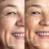 
  
  Ere Perez Oat Milk Foundation Vienna on a woman with light complexion and pink and neutral undertones.
  
