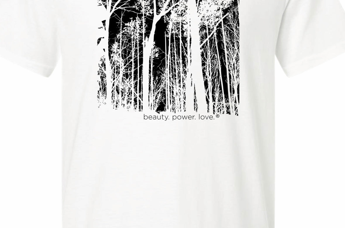 
  
  Person wearing LORDE Beauty Power Love Artist Designed Graphic T-Shirt
  
