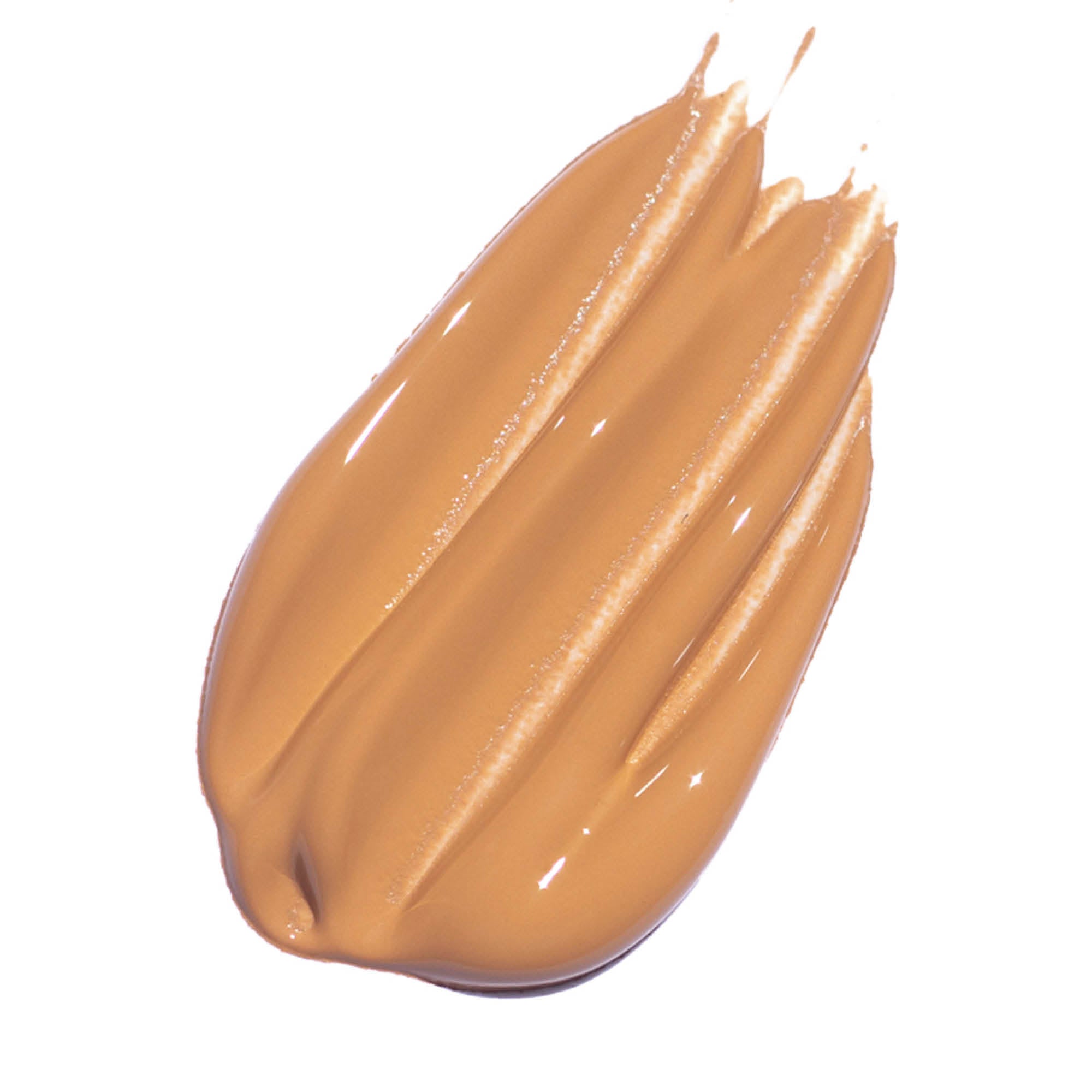 
  
  A creamy swatch of Ere Perez Oat Milk Foundation Caramel, suited for medium skin tones.
  
