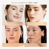 
  
  Oatmilk Foundation color match guide for fair to light skin tone.
  
