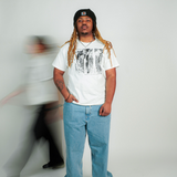 
  
  Person wearing LORDE Beauty Power Love Artist Designed Graphic T-Shirt
  
