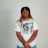 
  
  Person wearing LORDE Beauty Power Love Artist Designed Graphic T-Shirt
  
