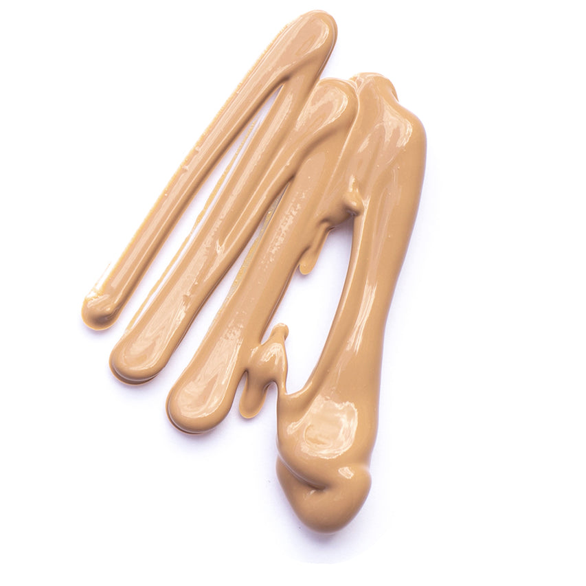 
  
  A swatch of Ere Perez Lychee Creme Corrector Cuatro, suited for medium skin tones.
  
