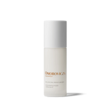 
  
  The Omorovicza Balancing Moisturizer comes in a frosted glass bottle with black branding text and a white screw-on top.
  
