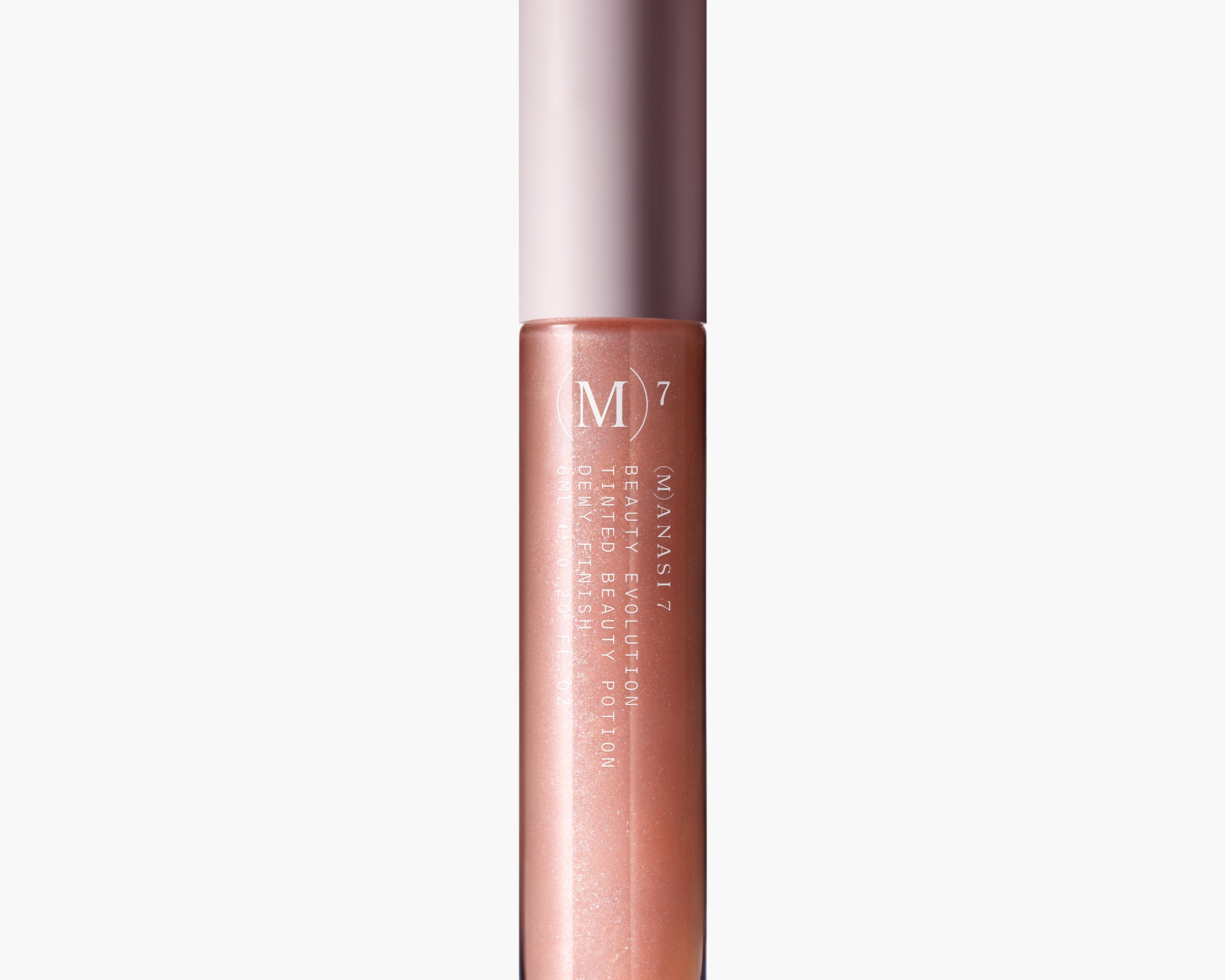 
  
  Manasi 7 Tinted Potion Chameli showing an irridescent pinky beige tone on a white background
  
