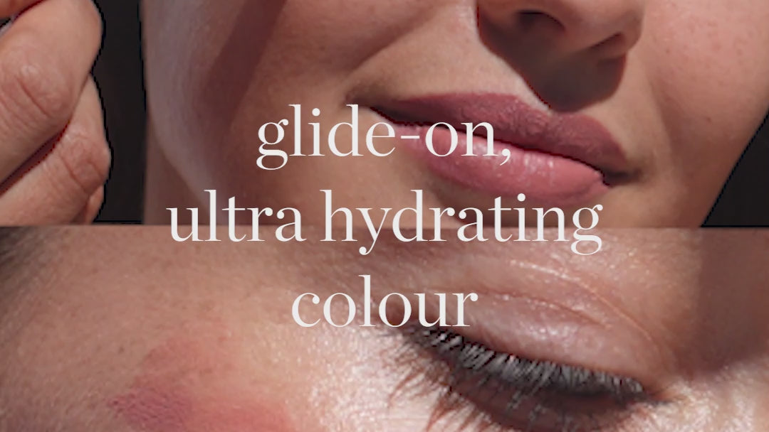 
  
  Person applying Ere Perez Coco Crayon to face.
  
